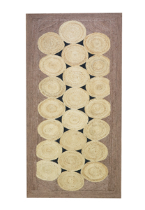 Großer Übergroßer Jumbo Bio-Ökofreundlicher Böhmischer Einfarbiger Geflochtener Jute-Teppich für Wohnzimmer - Product Image 3