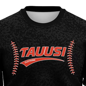Sudadera Negra Gráfica de Cuello Redondo para Hombre, con Logotipo Personalizado, Estilo Béisbol, Manga Larga, para Entrenamiento de Equipo, Top de Invierno al por Mayor - Product Image 3