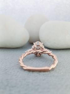 Anillo de Compromiso y Matrimonio de Diamante Cultivado en Laboratorio, Corte Ovalado, 2.0 CT, Oro Rosa Sólido de 14K, VVS-VS EF, Joyería Fina - Product Image 6