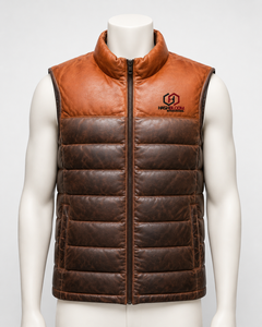 Chaleco Acolchado Informal de Piel de Oveja Genuina de Alta Calidad, Diseño Personalizado, Relleno 100% Poliéster, Secado Rápido, para Invierno - Product Image 1