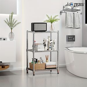 Scaffale Organizzatore in Acciaio a 3 Ripiani, Capacità 450 Libbre, 30 cm di Profondità x 2,5 cm di Altezza, per Casa, Cucina, Ufficio, Finitura Cromata - Product Image 5