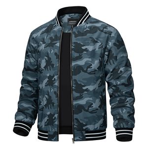 Custom Mens Coated Stand Bomber Jacket Stylish Outerwear Utility Pockets Lightweight <b>Waterproof</b> <b>Warm</b> Lining OEM Manufacturing - Product Image 4