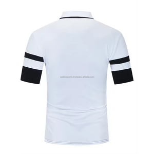 เสื้อโปโลผ้าฝ้ายมีกระดุมปกปิดและเสื้อโปโล100% ทรงพอดีตัวปกติระบายอากาศได้โลโก้ปักลายตามสั่ง - Product Image 3