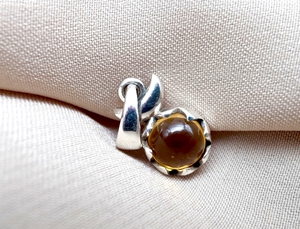 Colgante de Cabujón Redondo de Citrino Natural en Plata de Ley 925, Joyería Vintage para Mujer, Ideal para Fiestas, Proveedor Mayorista - Product Image 2