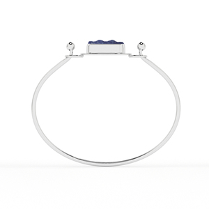 925 Sterling Silver Twister <b>Bracelet</b> Tanzanite Gemstone Rough Shape Natural Bezel Setting Trendy Bangle Women Gift Party - Product Image 5