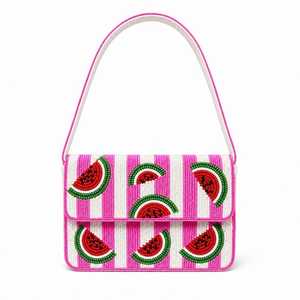 Handmade Eco-Friendly Light Weight Sunflower Beaded Floral Shoulder Bag Cute <b>Summer</b> Travel Boho Statement <b>Handbag</b> - Product Image 2