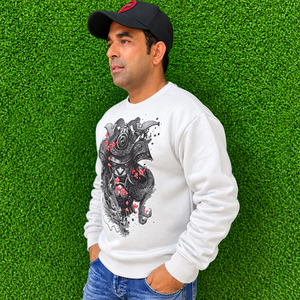 <b>Men</b> <b>White</b> Solid Crew Neck Pullover <b>Sweatshirt</b> Regular Fit Casual Long Sleeve Top <b>Men</b> Custom Print <b>Sweatshirt</b> - Product Image 2