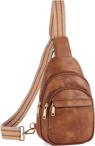 Sac bandoulière vintage en PU marron, sangle réglable, fermeture éclair, imperméable, durable, usage quotidien décontracté, sac à bandoulière unisexe - Product Image 3