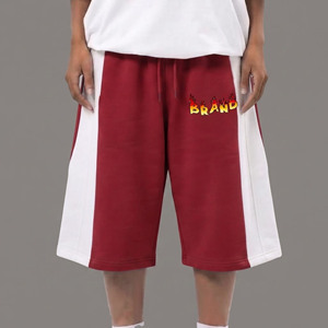 High Quality 100% Cotton Women's Sports Shorts Custom Silk Screen Printing logo Breathable 400GSM Solid Color Comfortable - Product Image 4