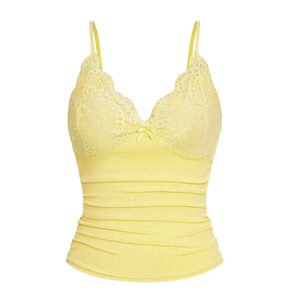 Women's Lace Ribbed Strapless <b>Cami</b> Tank <b>Top</b> Breathable Quick Dry Stretch Slim Fit Casual Summer Camisole Soft Comfortable - Product Image 1
