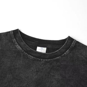 Men's Black 100% Cotton Knitted T-<b>Shirt</b> Short Sleeve O-Neck Casual Regular Fit Front Logo - Product Image 2