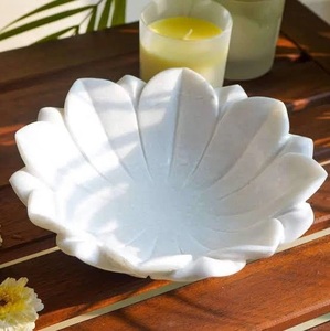 Bol de service jetable en marbre écologique de haute qualité, fait main, décoratif, pour fruits, salades, desserts, noix - Prix export - Product Image 3