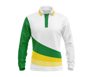 เสื้อคริกเก็ตแบบซับลิเมชั่นเต็มตัว ทีมสั่งทำพิเศษ โพลีเอสเตอร์ 100% ป้องกันแบคทีเรีย - Product Image 1