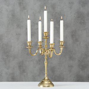Candelabro de latón de 5 brazos, portavelas para decoración del hogar, soporte de metal duradero para velas al mejor precio - Product Image 3