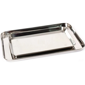 Stainless Steel Serving <b>Tray</b> <b>Mirror</b> Finish Decorative Metal Platter for Hotel Restaurant Wholesale Modern <b>Rectangular</b> <b>Tray</b> - Product Image 5