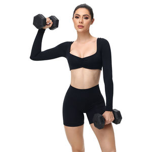 Conjunto de Yoga de Diseño Superior para Mujer, Bra Deportivo Sin Costuras de Calidad Personalizada, Leggings de Cintura Alta, Ropa Deportiva para Fitness, Venta al Por Mayor - Product Image 5