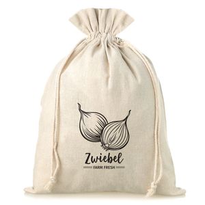 Bolsas de Lona de Algodón Blancas Reutilizables con Cordón, Ecológicas, Personalizadas con Logotipo Impreso, Precio de Fábrica al por Mayor - Product Image 1