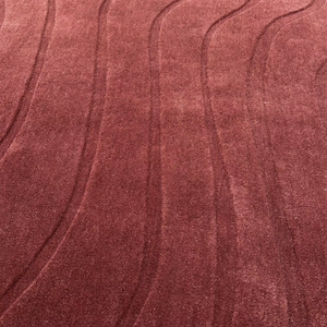 Tapis de luxe en laine tuftée à la main – Tapis moderne à motif vague abstrait pour salon et chambre à coucher - Product Image 5