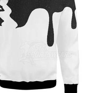 Sweat-shirt à col rond pour homme, imprimé effet peinture coulante, coupe classique, tricoté, manches longues, décontracté, pour l'automne - Product Image 5