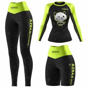 Ensemble de compression personnalisé pour femmes, imprimé sur mesure, respectueux de l'environnement, pour Jiu Jitsu BJJ, short et leggings de sport pour femmes - Product Image 2