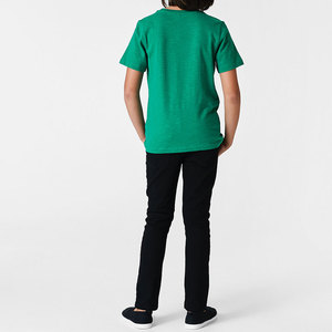 Camiseta Casual de Manga Corta con Estampado de Autocaravana Vintage Verde, Talla para Niños 110-150, Venta al por Mayor, Cuello Redondo, Algodón Puro, Verano - Product Image 2