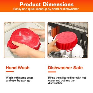 3 pièces de rechange pour friteuse à air, en silicone de qualité alimentaire B, réutilisables, résistantes à la chaleur 464F, pour casseroles et doublures en papier sulfurisé - Product Image 5