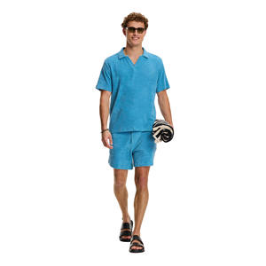 Vêtements streetwear pour hommes, ensemble vintage d'été en deux pièces, unisexe, 100% coton, ensemble de survêtement délavé à l'acide, ensemble personnalisé de t-shirt et short pour hommes - Product Image 2