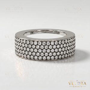 Anillo Oura con Pavé de Moissanita de Varias Hileras, Fabricado en Plata de Ley 925 Sólida, Joyería de Lujo Brillante para un Toque Refinado Diario - Product Image 4