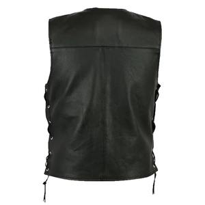 Gilet en cuir véritable de qualité supérieure pour homme, noir, style motard, vintage, respirant, gilet d'hiver, plusieurs fermetures éclair, durable - Product Image 5