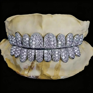 Best Price for Custom 925 Silver <b>Teeth</b> Grillz Hip Hop Iced Out Moissanite Diamond Jewelry for <b>Teeth</b> Silver Jewelry - Product Image 6