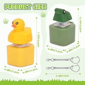 Rechargeable LED <b>Light</b>-up Quacking <b>Duck</b> and Croaking Frog Keychain Keyboard Fidget Toy Sensory Sensory Toy - Product Image 2