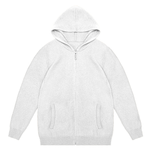 Custom New Fashion Wholesale Autumn and Winter Mens Oversized Solid Sweater Cashmere <b>Wool</b> Zipper Sweater Hoodies Men - Product Image 2