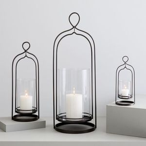 Lavish Metal Glass <b>Hurricane</b> Candle Holder Premium Decorative <b>Lantern</b> for Christmas Easter Handmade Durable Living Space - Product Image 1