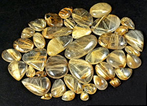 Pierres précieuses naturelles de rutile doré en vrac, fournisseur de cabochons, pierres à facettes, cristal, vente en gros, exportation Inde - Product Image 4