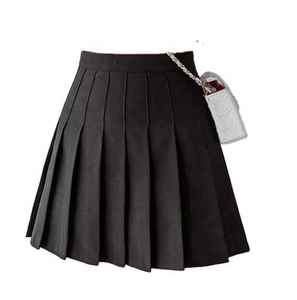 Novedades 2026: Falda vaquera plisada linda para mujer, faldas cortas de mezclilla de color liso para damas con logo en la cintura para la temporada de primavera - Product Image 5