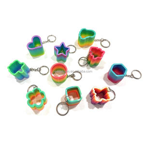 Jouet porte-clés en métal à ressort magique avec accessoire de sac d'école à impression UV et article promotionnel - Product Image 3