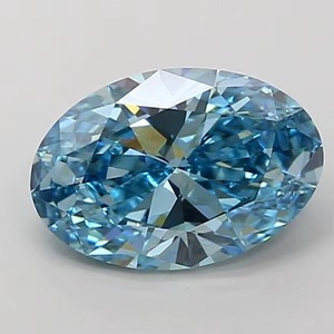 Diamante Cultivado en Laboratorio CVD, Ovalado, Azul, 1CT, Certificado IGI SI1, Corte Excelente, para Joyería Fina, Anillo de Compromiso, Venta al Por Mayor - Product Image 1