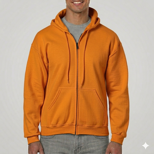 Unisex Zip Hoodie 100% Cotton Premium Knitted Fleece Quick Dry Soft Fabric Warm Winter Casual Wear Wholesale OEM/ODM Bangladesh - Product Image 1