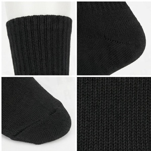 North Approach Crew <b>Socks</b> Solid <b>Black</b> Cotton Breathable Adult Autumn Casual Wear - Product Image 4