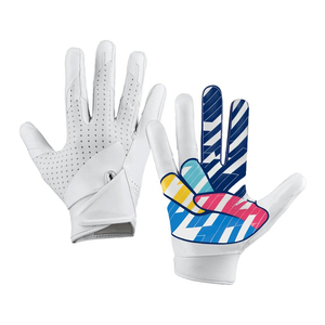 Guantes de Fútbol Americano Personalizados OEM, Color Mullite, Dedos Completos, con Impresión por Sublimación, Antideslizantes, Transpirables, Unisex, para Entrenamiento Deportivo - Product Image 4