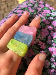 Anillos de Resina, Anillos de Moda, Anillos Acrílicos para Mujer, Joyería para Chicas, Gran Venta - Product Image 5