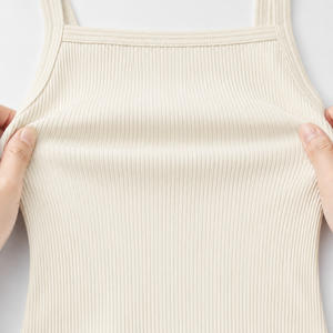 Débardeur court côtelé pour femme, en maille 95% coton, coupe ajustée, idéal pour l'été et l'entraînement, vente en gros OEM ODM 100g - Product Image 2