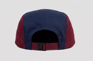 Unisex <b>Navy</b> Blue And Burgundy Color Block <b>Baseball</b> <b>Cap</b> Casual Style Adjustable Fit Four Seasons Wear - Product Image 2