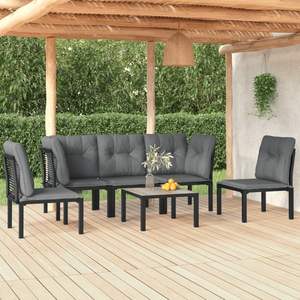 Conjunto de Muebles de Jardín en Negro y Gris - Product Image 1