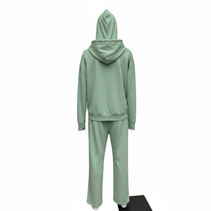 OEM Service Direct Factory Winter Streetwear Hooded Zipper <b>Tracksuit</b> for men custom embriodry logos washed <b>tracksuit</b> 400gsm - Product Image 6