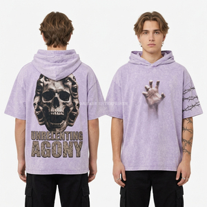เสื้อยืดแขนกุดผู้ชายลายกราฟิกสัญลักษณ์สันติภาพ Bad Vibes ผ้า 200GSM รับผลิตตามสั่ง ขายส่ง ผู้ผลิต OEM ODM เสื้อทรงเข้ารูป - Product Image 6