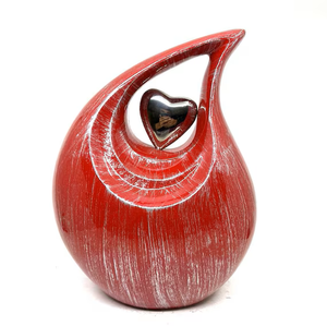 Hermosas Urnas de Cremación para Adultos en Forma de Lágrima con Corazón en Color Rosa, para Cenizas Funerarias, 200 Pulgadas Cúbicas, Ecológicas y Duraderas - Product Image 6