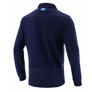 Navy Blue Rugby Jersey Long Sleeve Men's Team Shirt Sports Uniform Match Training Wear <b>Athletic</b> Performance Apparel Outdoor Game - Product Image 2
