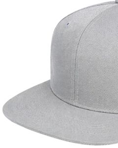 Customized Light Grey <b>Flat</b> Brim Snapback <b>Cap</b> For Men Women Adjustable Cotton Baseball Hat Casual Streetwear Premium Quality - Product Image 3