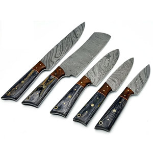 Complete Damascus Steel <b>Kitchen</b> Knife Set For Home And Restaurant With Elegant Look And Practical Functionality - Product Image 1